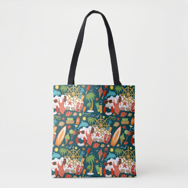 Tote Bag vacances fête d'été plage motif (Devant)