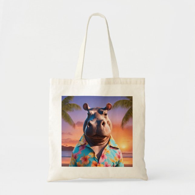 Tote Bag Vacances Hippopotamus (Devant)