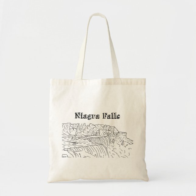 Tote Bag Vacances Niagara Falls Dessin Vacances Art Travel (Devant)