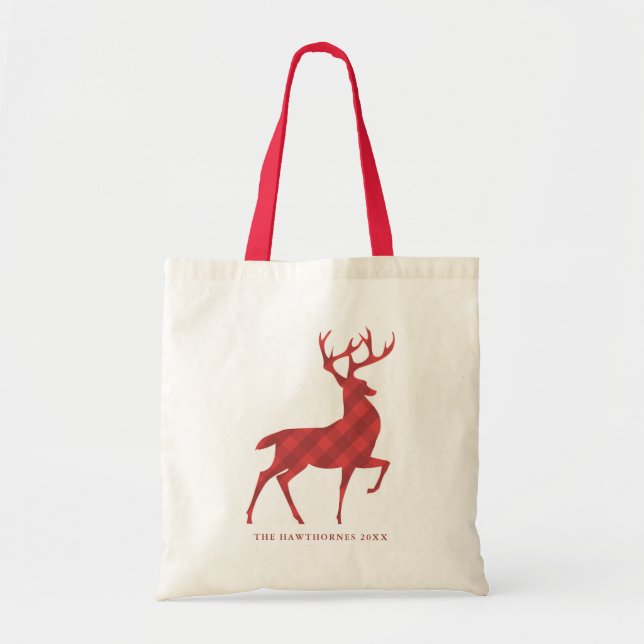 Tote Bag Vacances personnalisées par renne rouge classique (Devant)