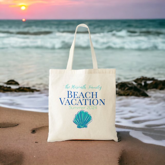 Tote Bag Vacances plage personnalisées Réunion Week-end She (Créateur téléchargé)