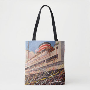 Tote Bag Vacances sur un bateau de croisière vintage ; Fête