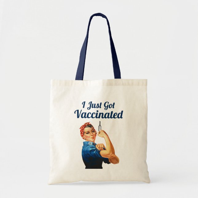 Tote Bag Vaccin Rosie the Riveter Covid-19 Vacciné (Devant)