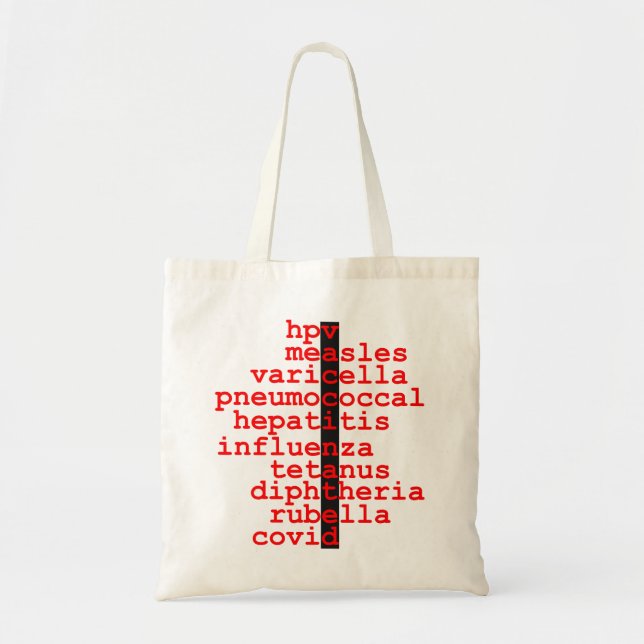 Tote Bag Vaccinates COVID morts bag #2 (Devant)