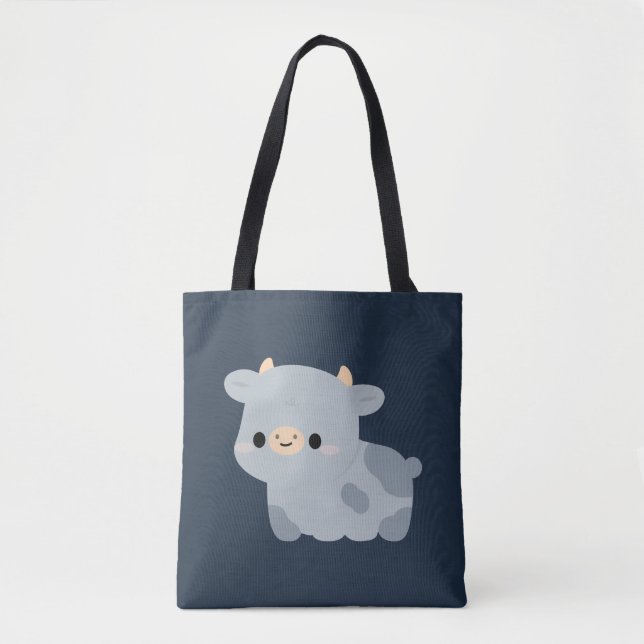Tote Bag Vache Blue Belge (Devant)