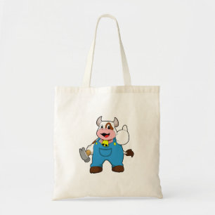 Tote Bag Vache comme artisan avec marteau