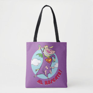 Tote Bag Vache et poulet Super Vache Al Rescate!