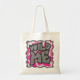 Tote Bag Vache Imprimé Rose Chaud et Blanc
