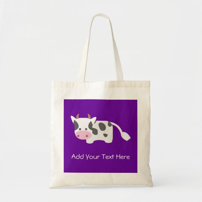 Tote Bag Vache mignonne et adorable (Devant)