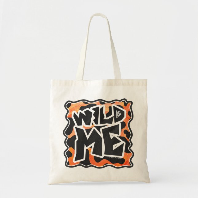 Tote Bag Vache Noir et Orange Wild Me (Devant)