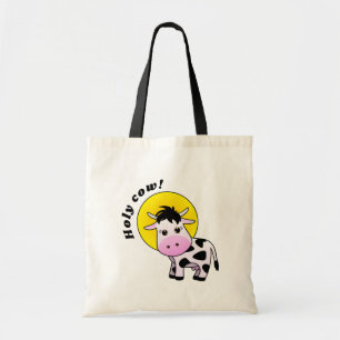 Tote Bag "Vache Sainte" Vache mignonne avec halo