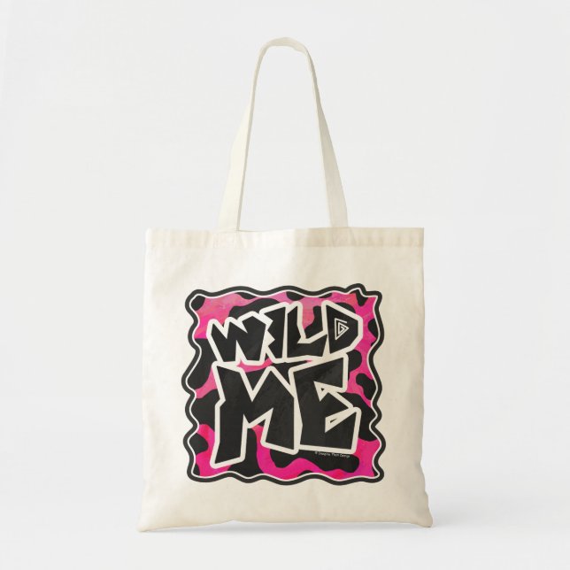 Tote Bag Vache Sauvage Rose et Blanche (Devant)