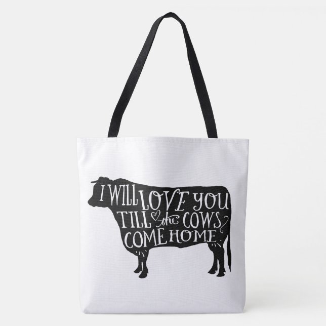 Tote Bag Vaches et porcs à ferme (Devant)