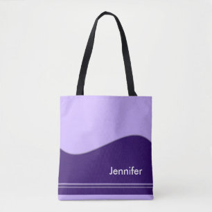 Tote Bag Vague Bordure violet + votre backgr. & idées