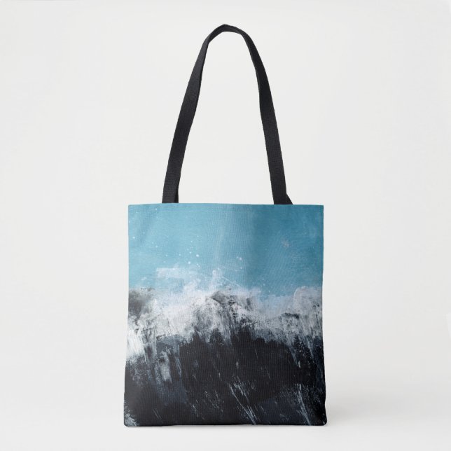 Tote Bag vague de mer. Illustration peinte à la main (Devant)
