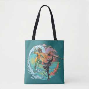 Tote Bag Vague marémotrice Aquaman & Black Manta