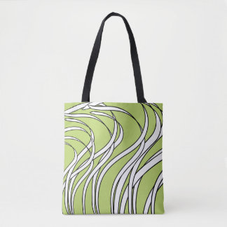 Tote Bag Vague sous-marine vert citron