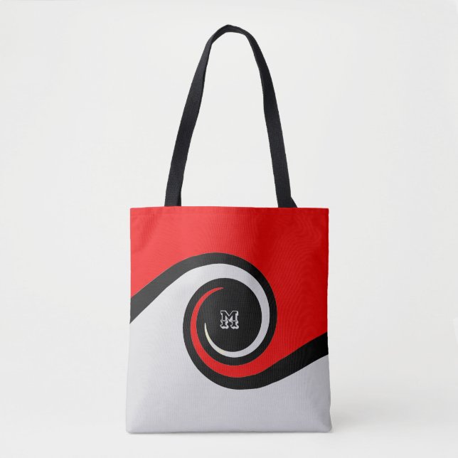 Tote Bag Vagues Abstraites de Mode (Devant)