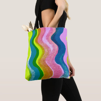 Tote Bag Vagues arc-en-ciel