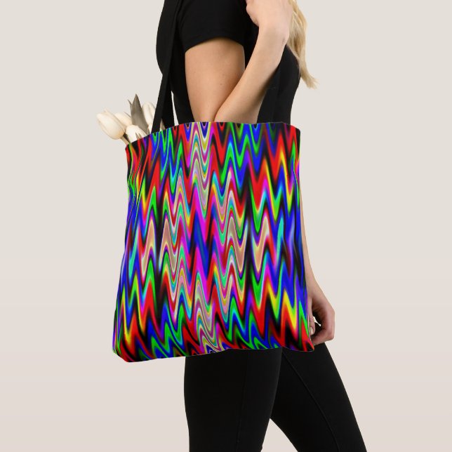 Tote Bag Vagues de fête psychédélique..... (De près)