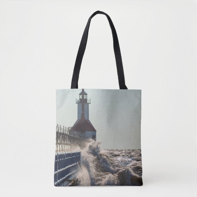 Tote Bag Vagues De Fierce À Saint-Joseph (Devant)
