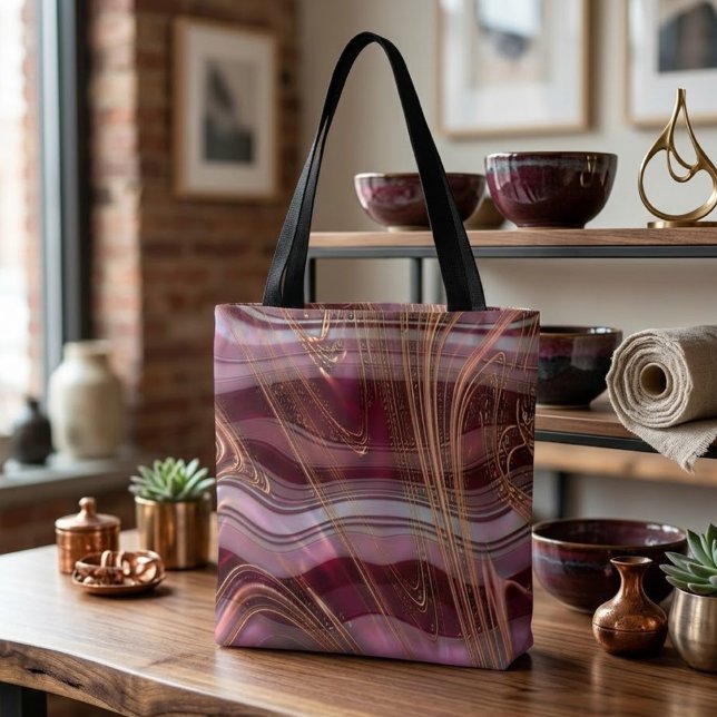 Tote Bag Vagues de roses (Créateur téléchargé)
