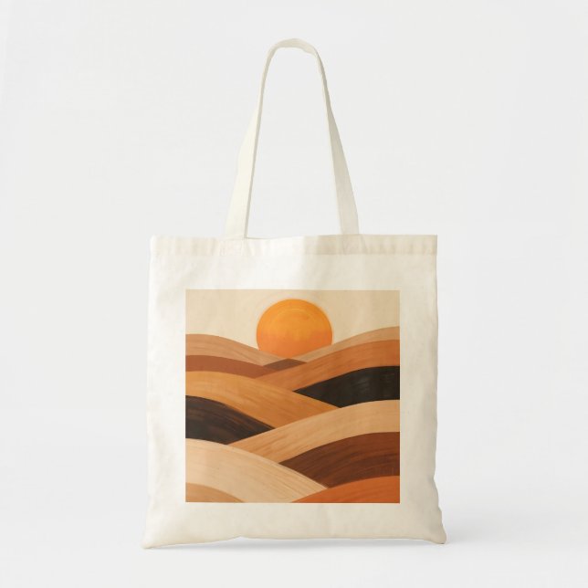 Tote Bag Vagues de sable doux au coucher du soleil (Devant)