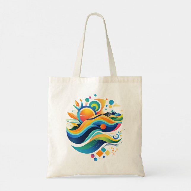 Tote Bag Vagues de vie (Dos)