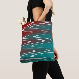 Tote Bag Vagues en blanc