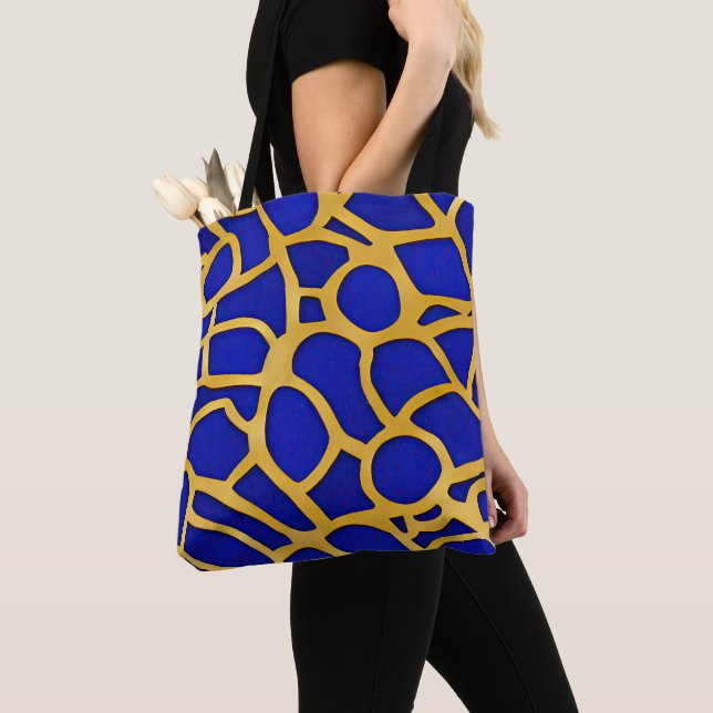 Tote Bag Vagues fracturées du paysage marin Abstrait 11 (De près)