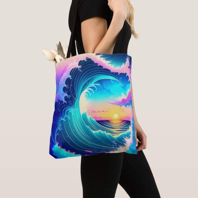 Tote Bag Vagues océaniques (De près)