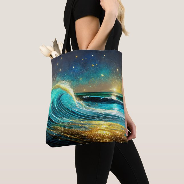 Tote Bag Vagues océaniques clignantes (De près)