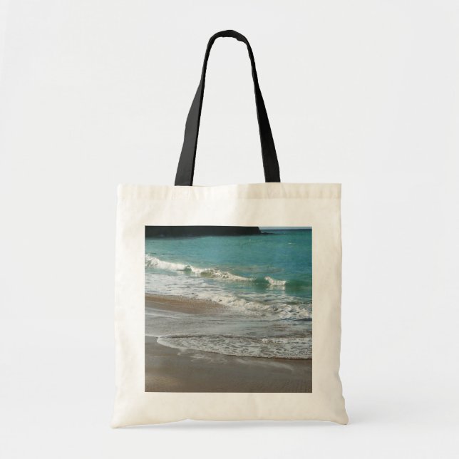 Tote Bag Vagues sur la plage bleu turquoise Océan (Devant)