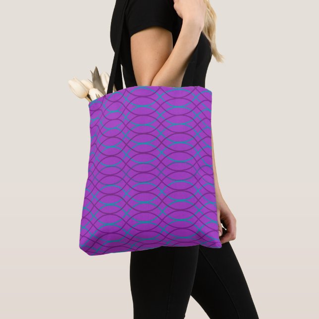 Tote Bag Vagues violettes (De près)