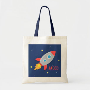 Tote Bag Vaisseau Fusée Coloré, Espace, Pour Garçons