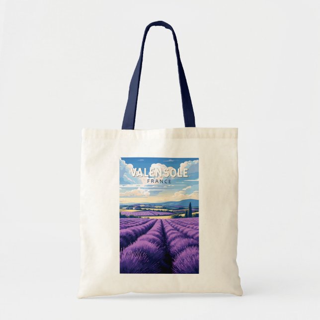 Tote Bag Valensole France Travel Art Vintage (Devant)