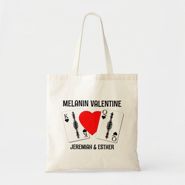 Tote Bag Valentine BLACK REEN KING CARTES DE JEU Couples (Devant)