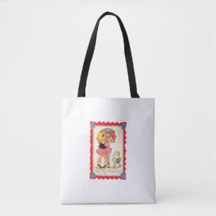 Tote Bag Valentine Girl, Garçon, Chiot, Kitten