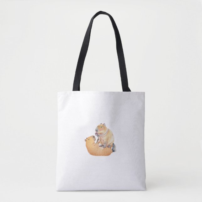 Tote Bag Valentine's Day special capibara edition (Devant)