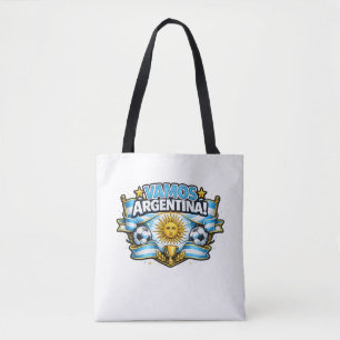 Tote Bag Vamos Argentina Design de foot patriotique   Argen