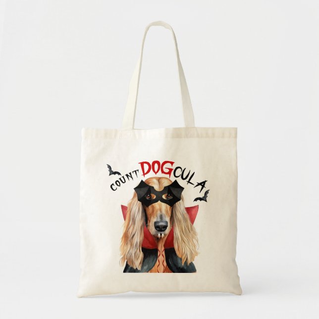 Tote Bag Vampire chien de chien de chien afghan Tri ou trai (Devant)