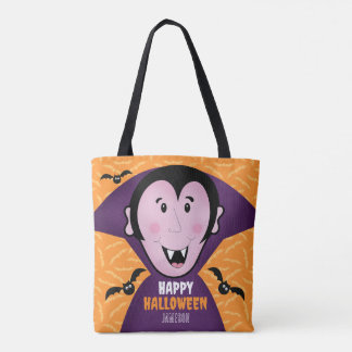 Tote Bag Vampire Dracula Bats Enfants Joli Halloween