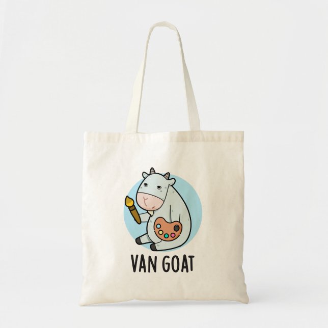 Tote Bag Van Goat Amusant Artiste Pun (Devant)