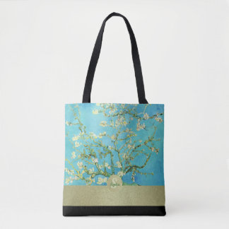Tote Bag Van Gogh Almond Blossom Gold Black