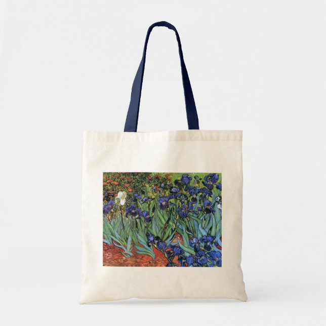 Tote Bag Van Gogh Irises (F608) Art Vintage (Devant)