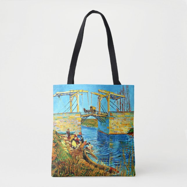 Tote Bag Van Gogh - Le pont des Langlois à Arles avec les f (Devant)