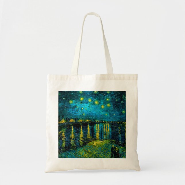 Tote Bag Van Gogh Nuit étoilée sur le Rhône (Devant)