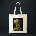 Tote Bag van gogh Skull<br><div class="desc">"van gogh Skull",  "cigarette fumant squelette",  calavera,  "van gogh",  "van gough",  "Jour des morts",  "dia de los muertos",  crâne,  squelette,  "cigarette brûlant squelette"</div>