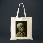 Tote Bag van gogh Skull<br><div class="desc">"van gogh Skull",  "cigarette fumant squelette",  calavera,  "van gogh",  "van gough",  "Jour des morts",  "dia de los muertos",  crâne,  squelette,  "cigarette brûlant squelette"</div>
