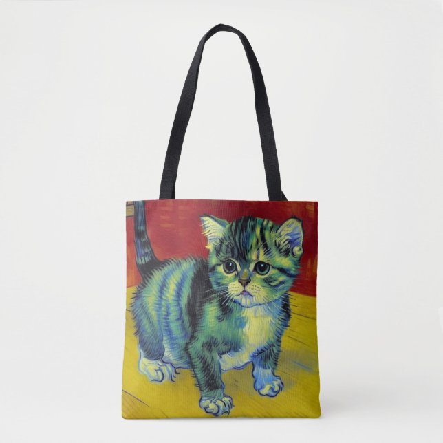 Tote Bag Van Gogh Tabby Cat (Devant)